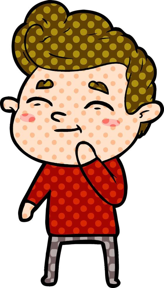 happy cartoon man vector