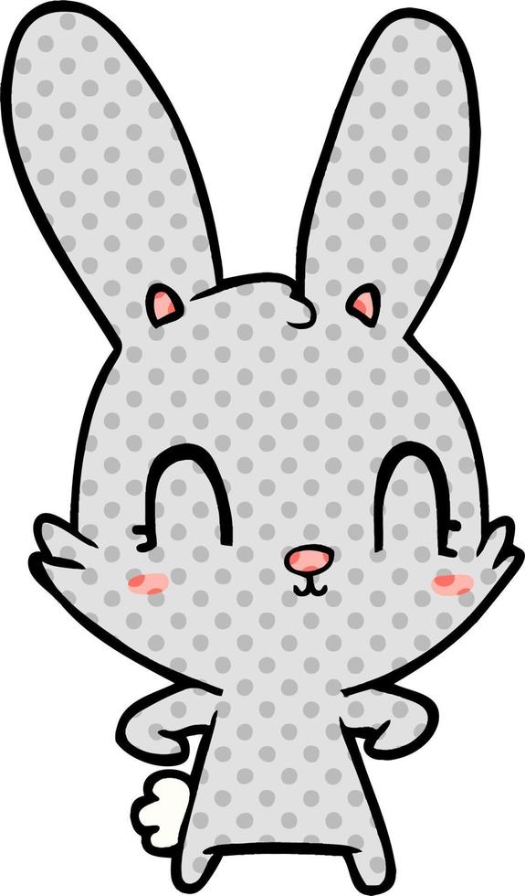 lindo conejo de dibujos animados vector