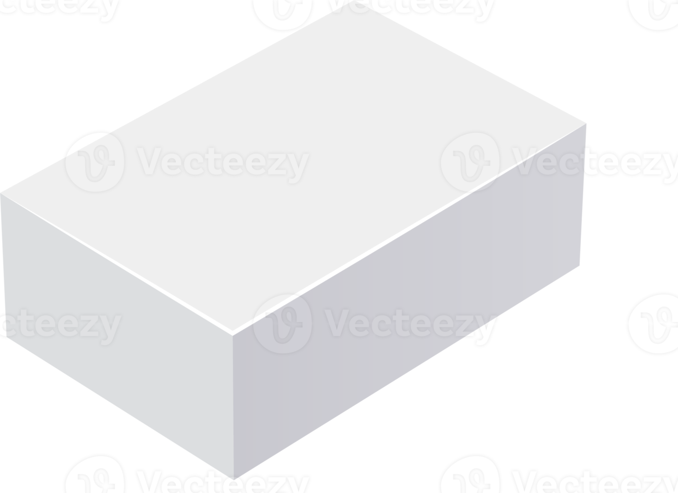 Box mockup. PNG with transparent background.