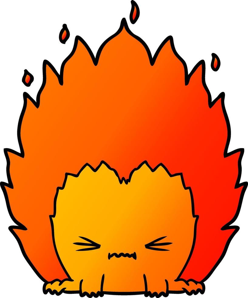 cartoon fire creature vector