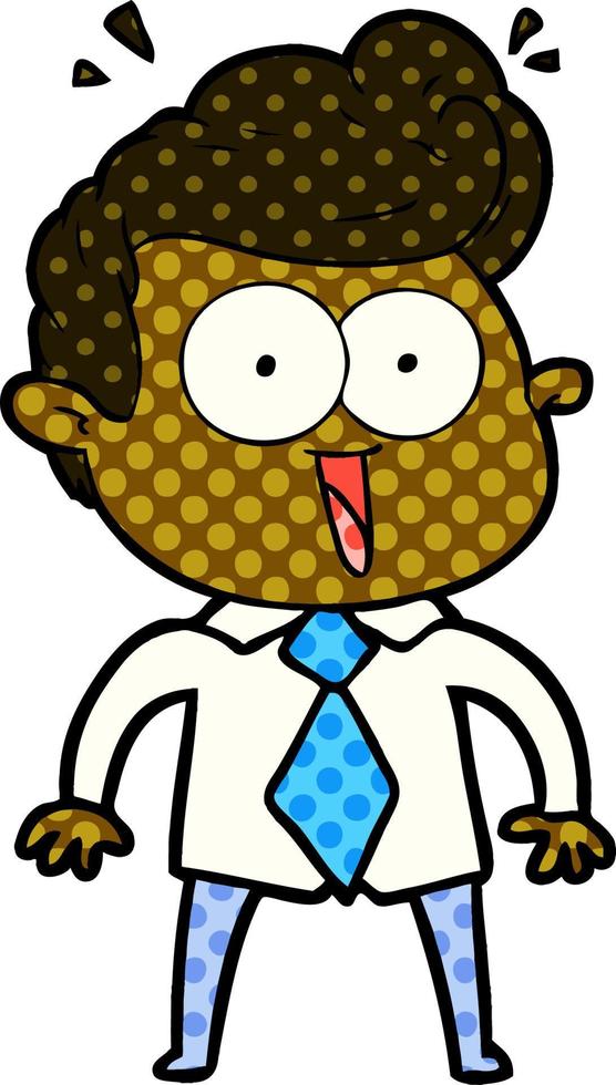 cartoon staring man vector