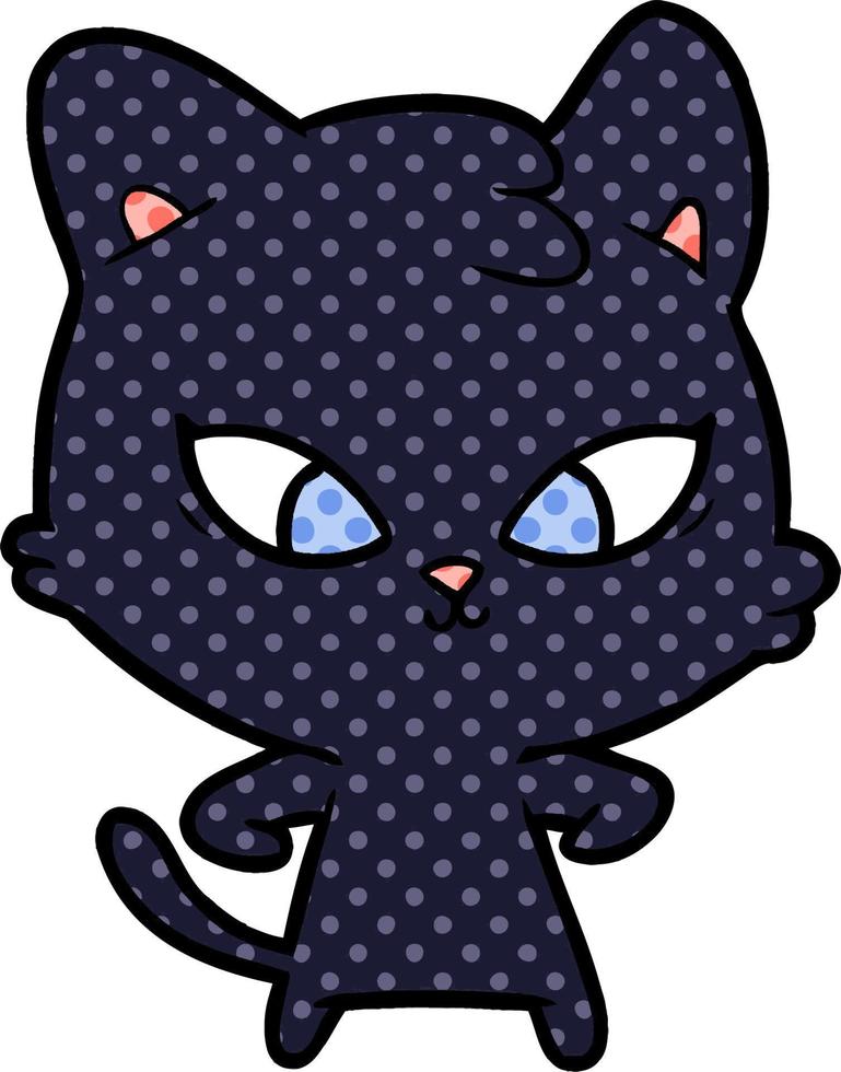 lindo gato de dibujos animados vector