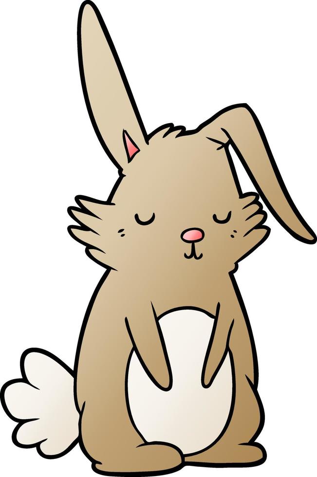 cartoon sleepy rabbit vector