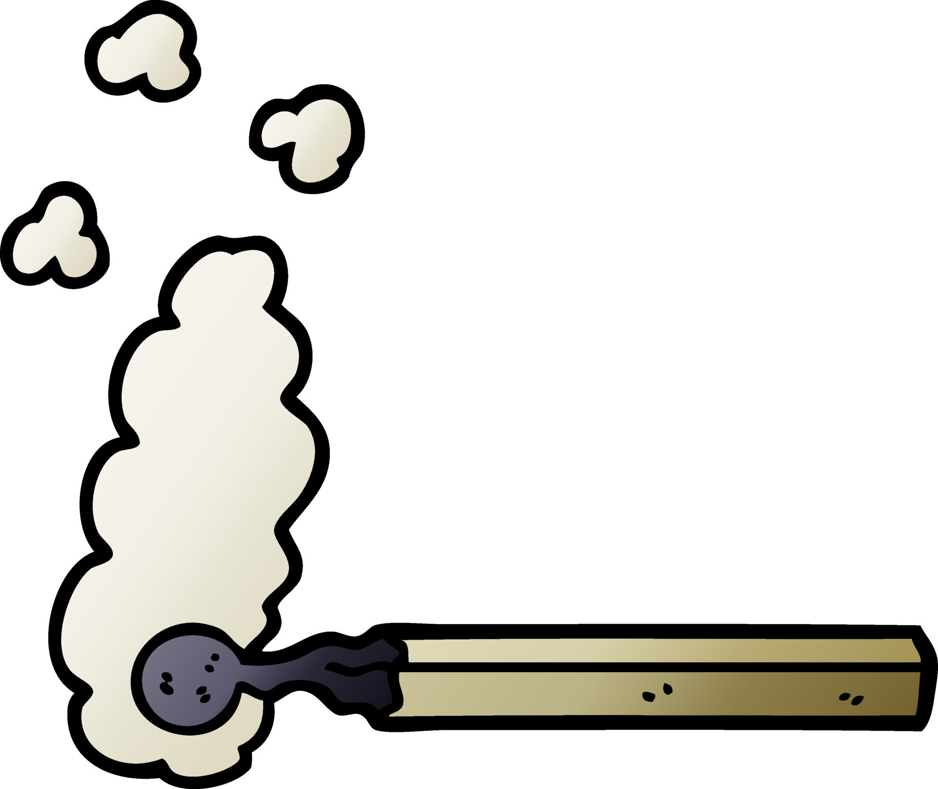 cartoon burnt match 12423340 Vector Art at Vecteezy