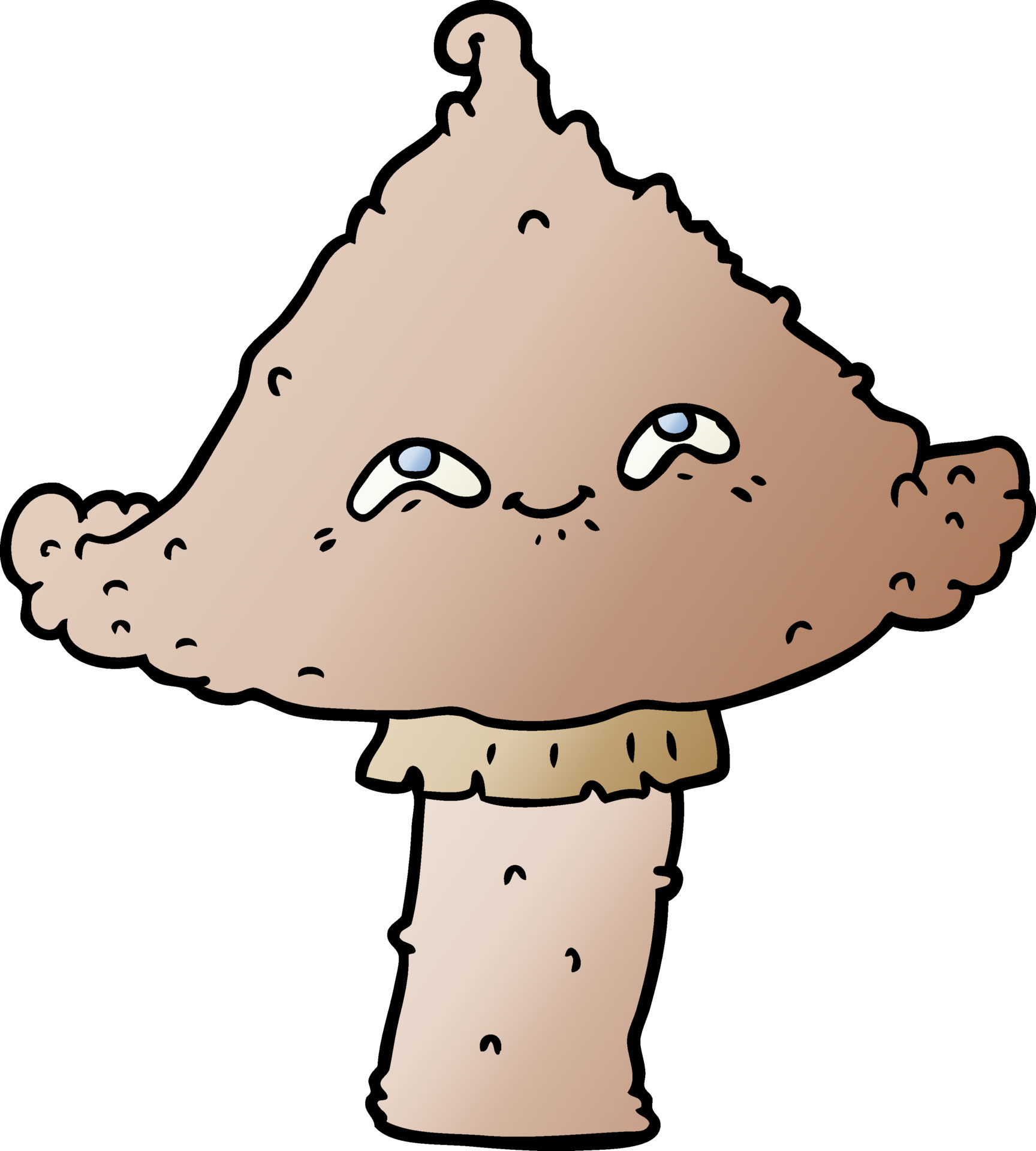 cartoon mushroom with face 12423361 Vector Art at Vecteezy