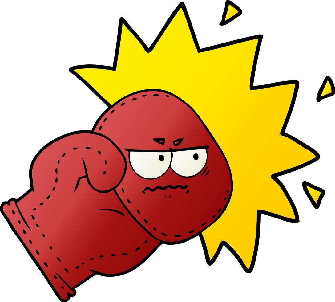 cartoon boxing glove vector