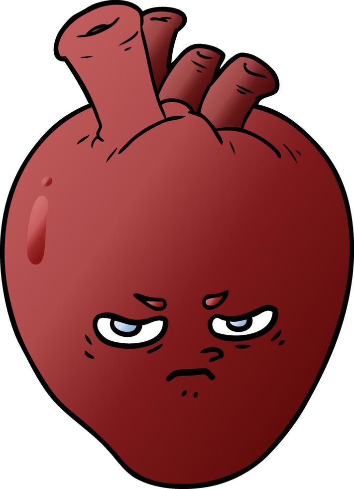 cartoon mean heart vector