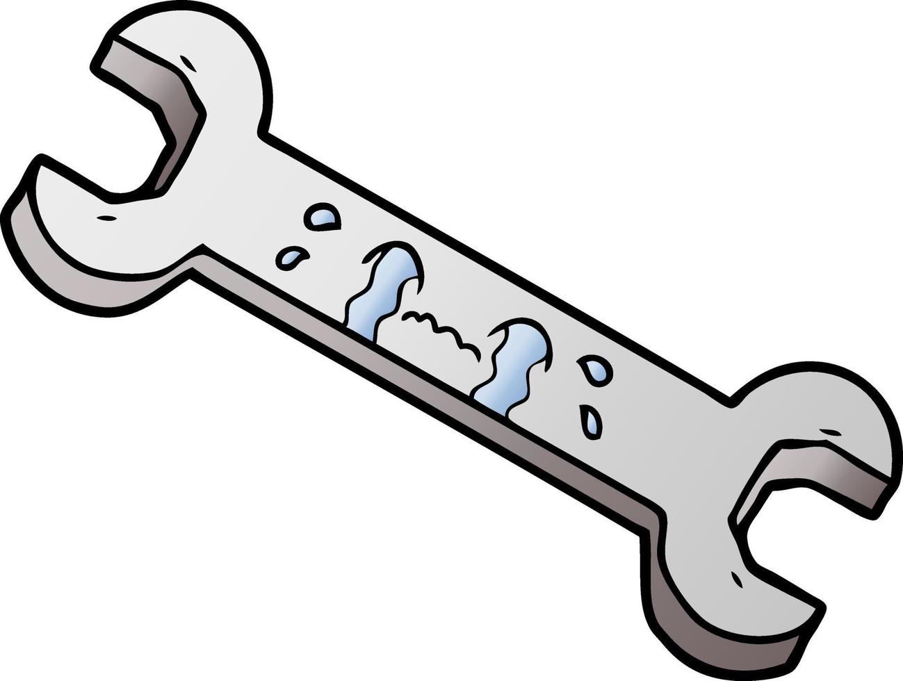 cartoon crying spanner vector