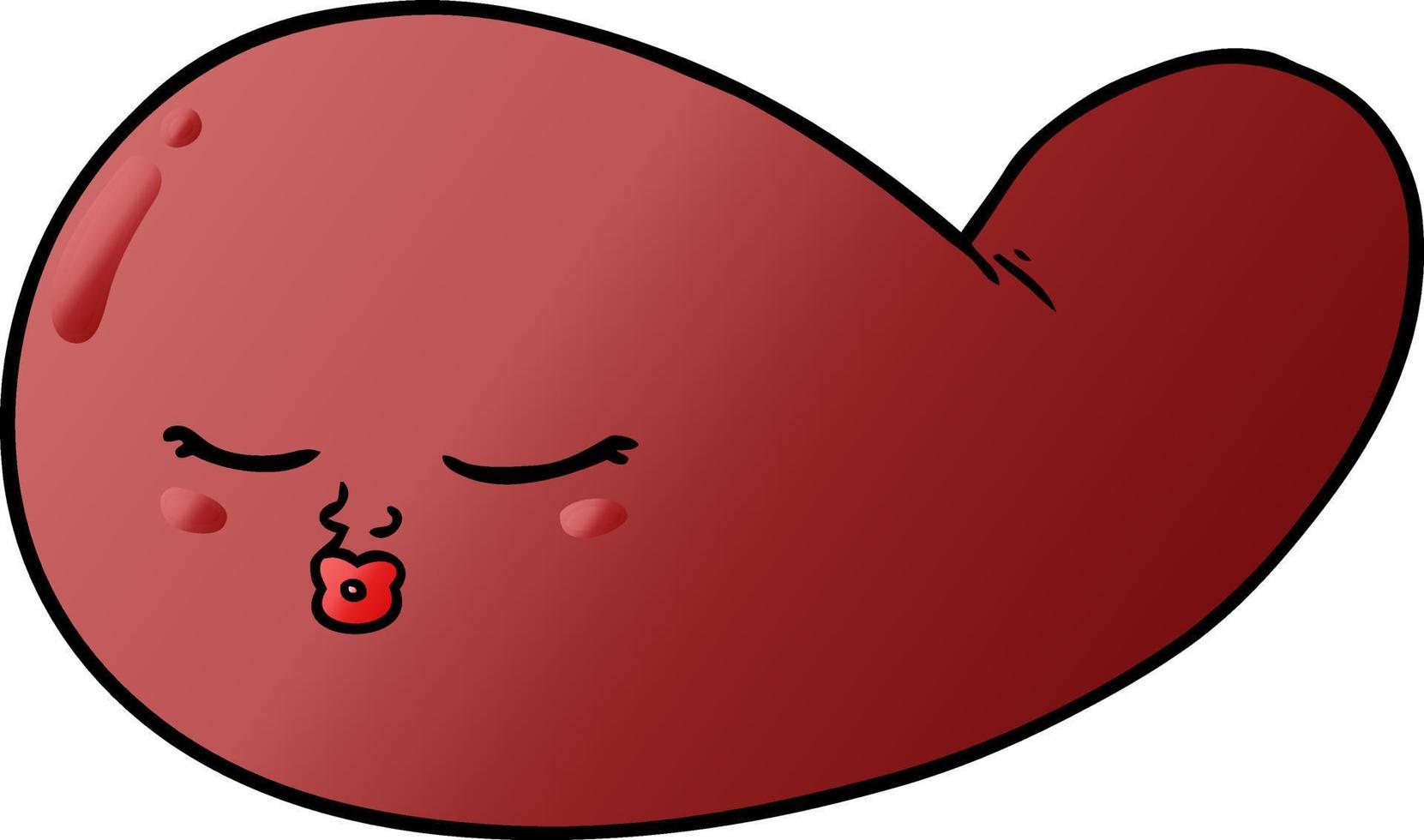 cartoon gall bladder vector