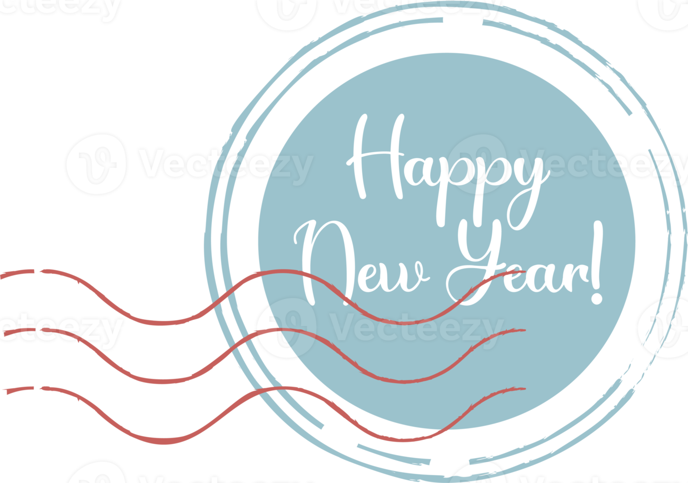 New Year Postal Stamp Envelope Stamp png