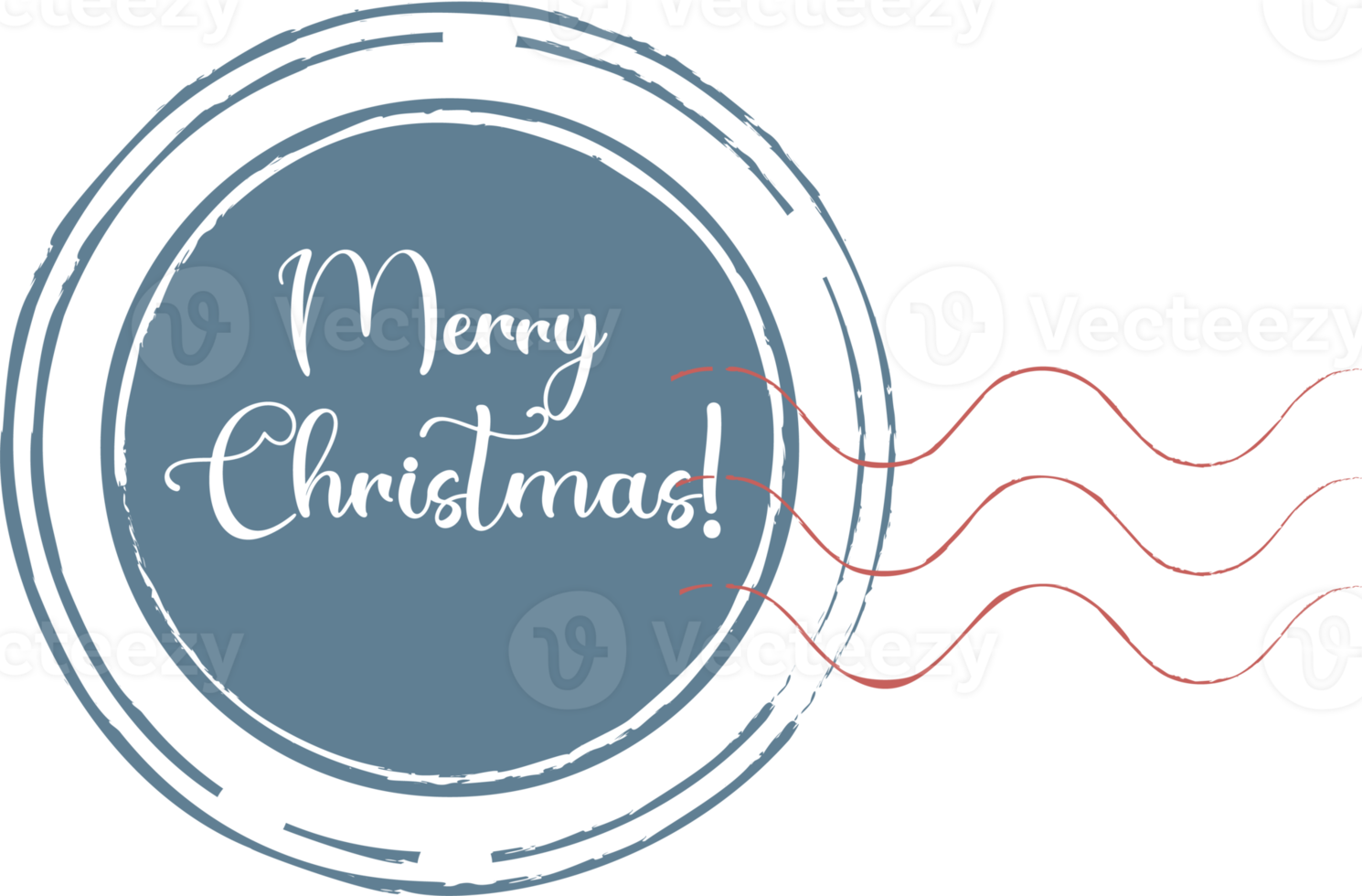 Postal stamp stamp for Merry Christmas envelope png