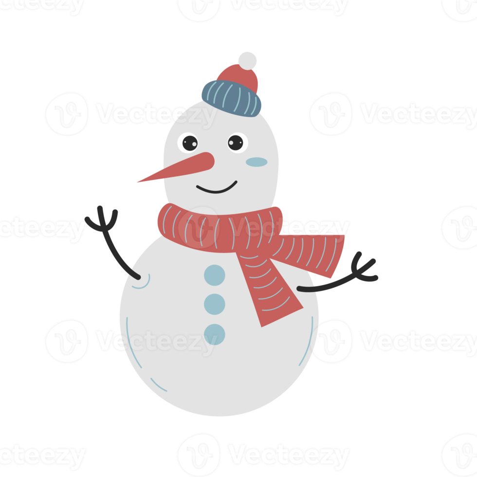 Cute snowman sticker png