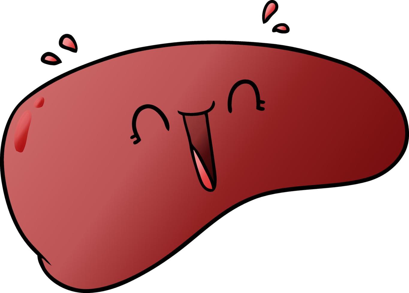 cartoon healthy liver vector