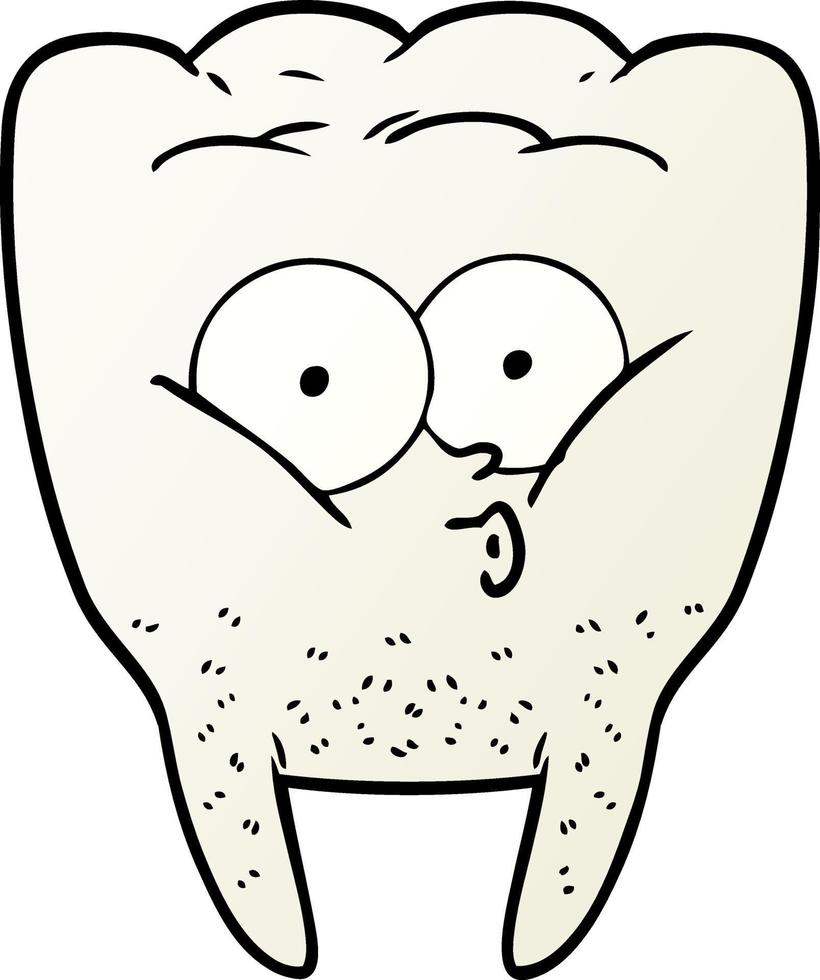 cartoon whistling tooth vector