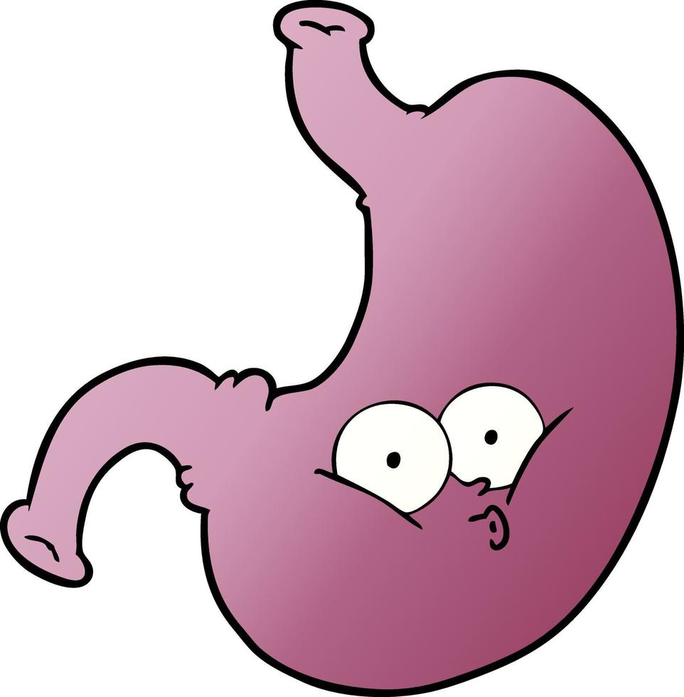 cartoon bloated stomach vector