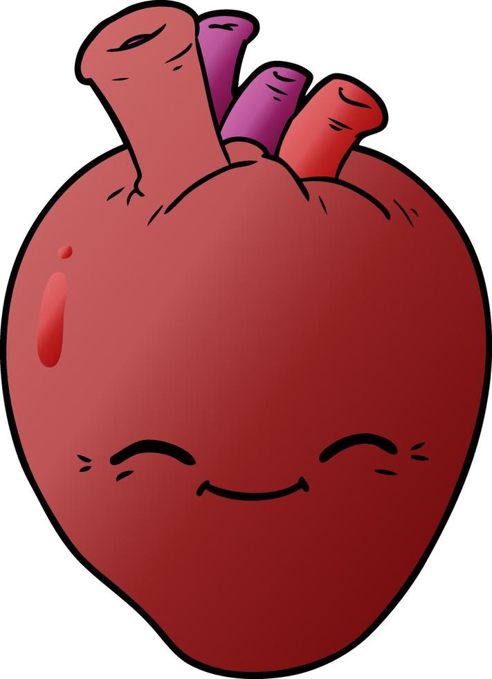 cartoon happy heart vector