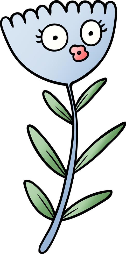 cartoon flower dancing vector