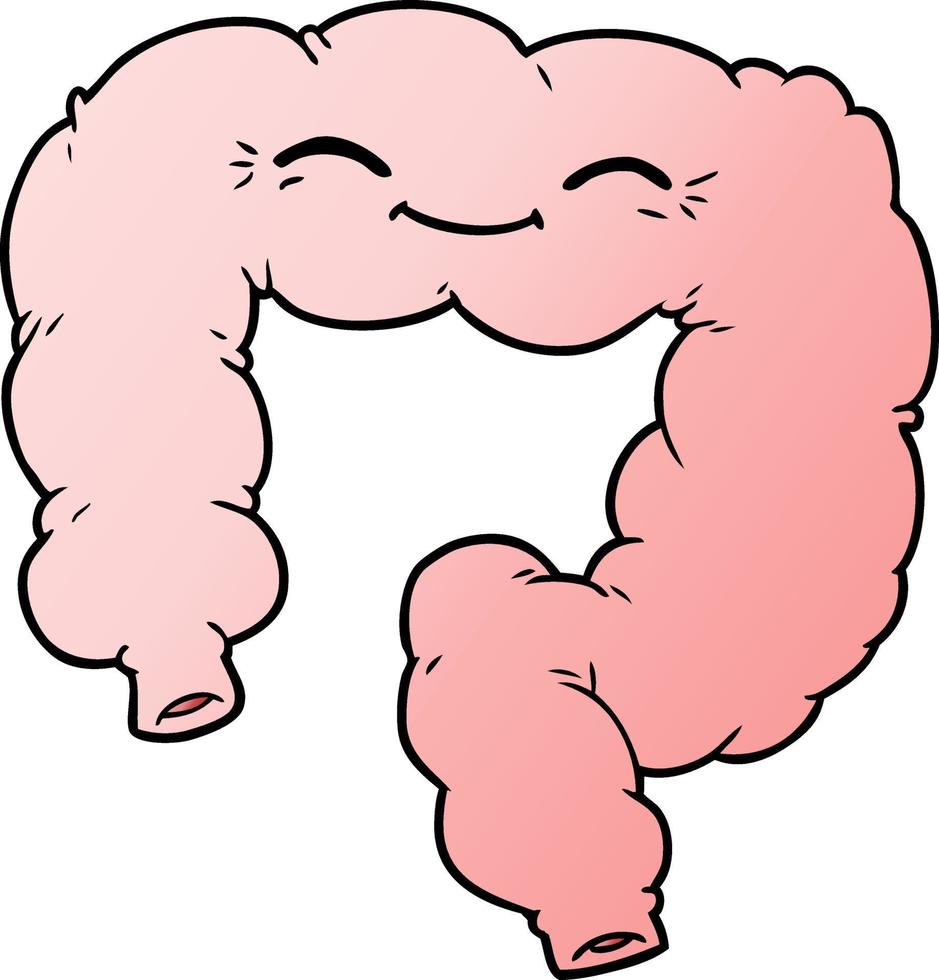 cartoon happy colon vector