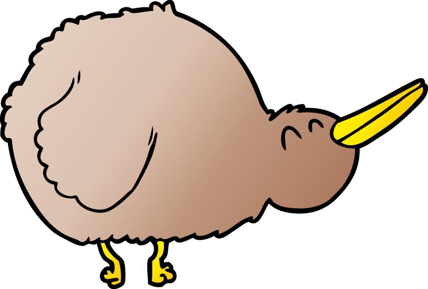 cartoon kiwi bird vector