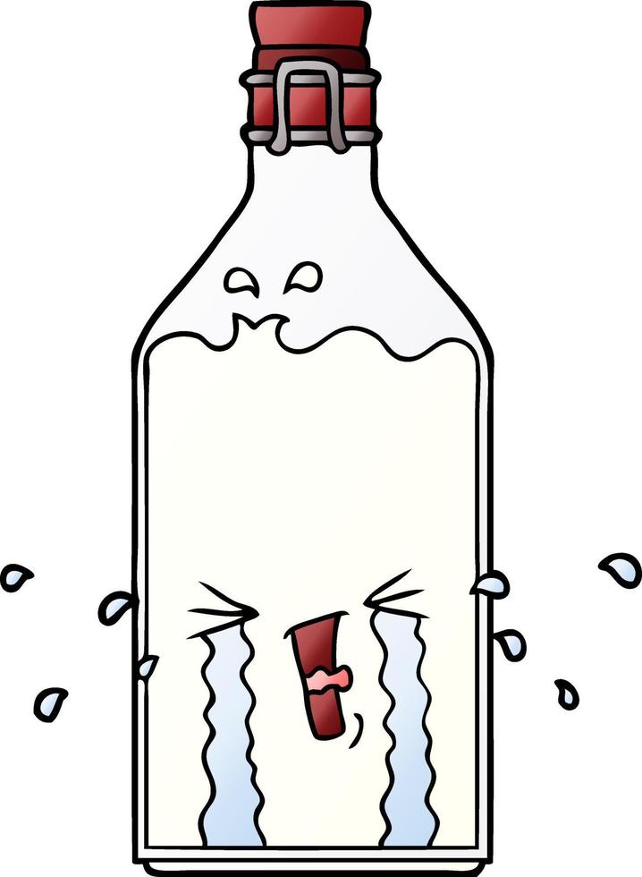 cartoon old bottle vector