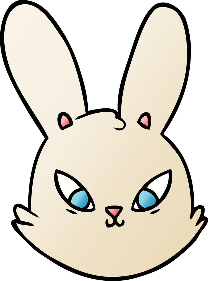 cartoon bunny face vector