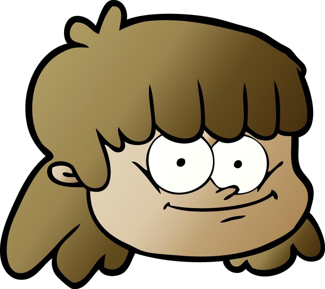 cartoon female face vector