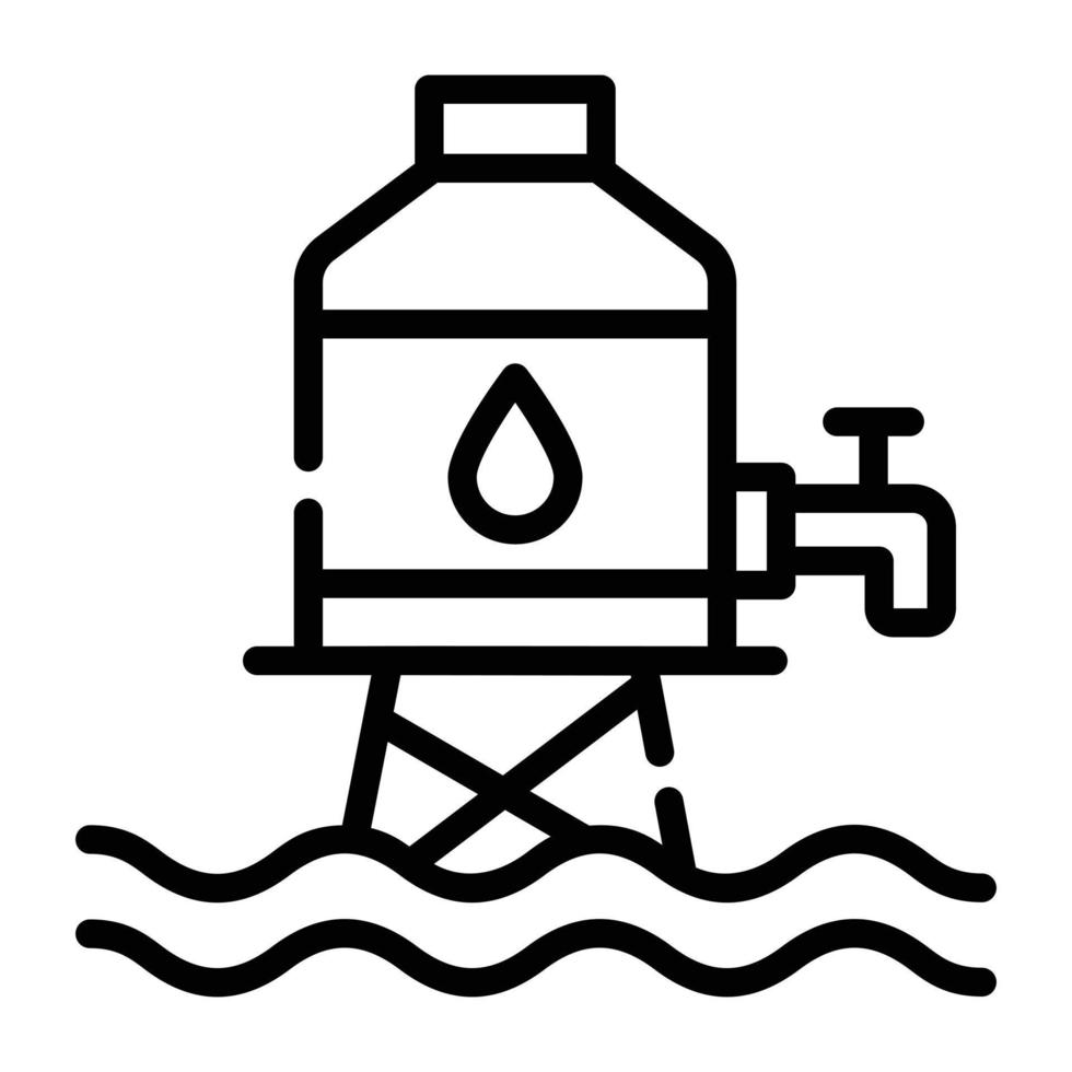 Get a glimpse of tank leakage line icon vector