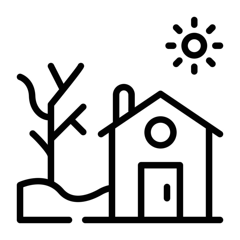 Get this editable line icon of dry spell vector