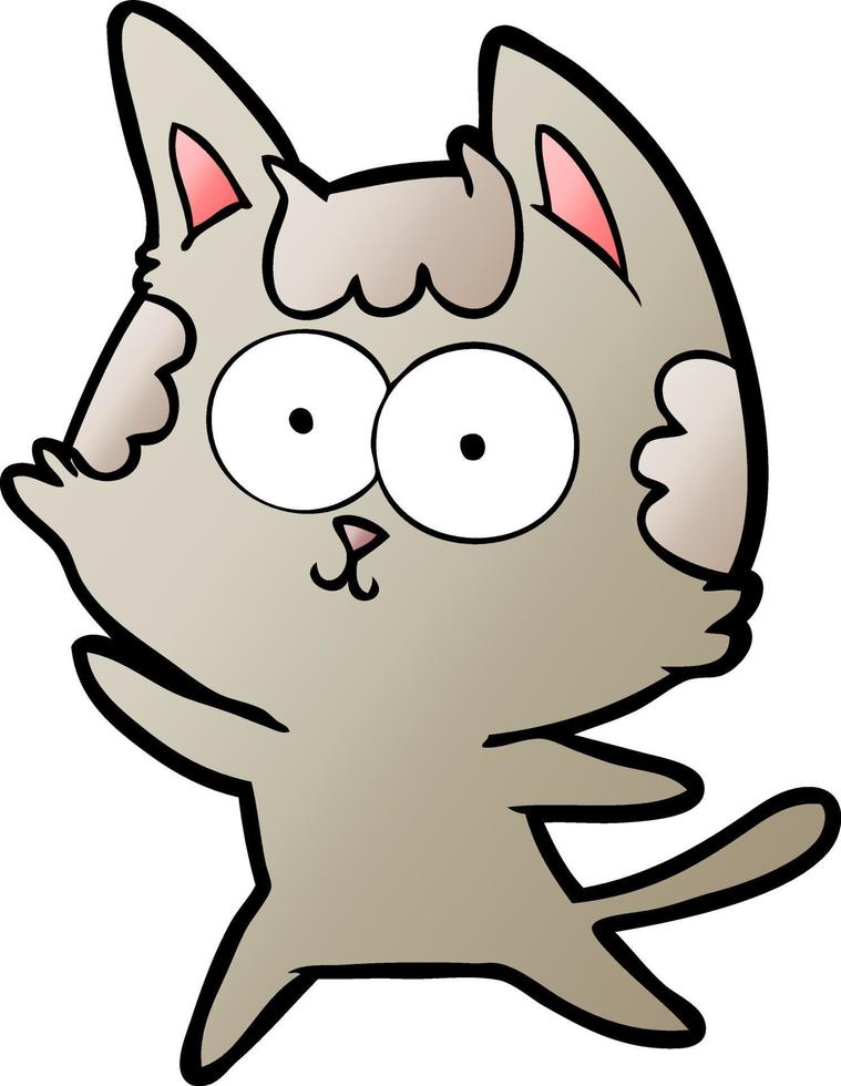 gato feliz de dibujos animados vector