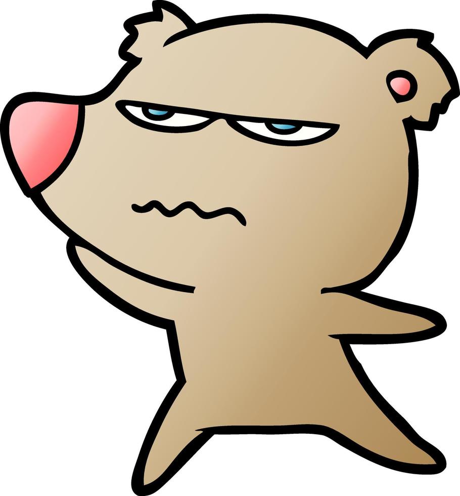 angry bear cartoon vector