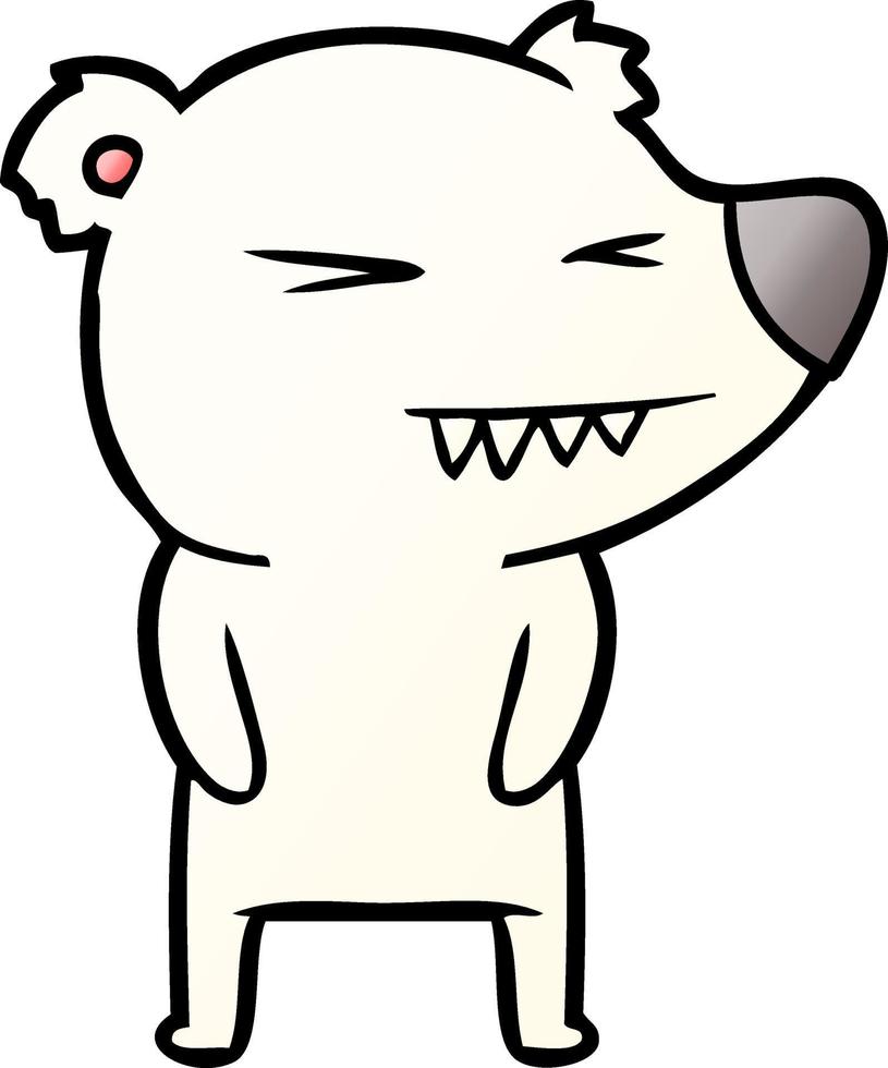 angry polar bear cartoon vector