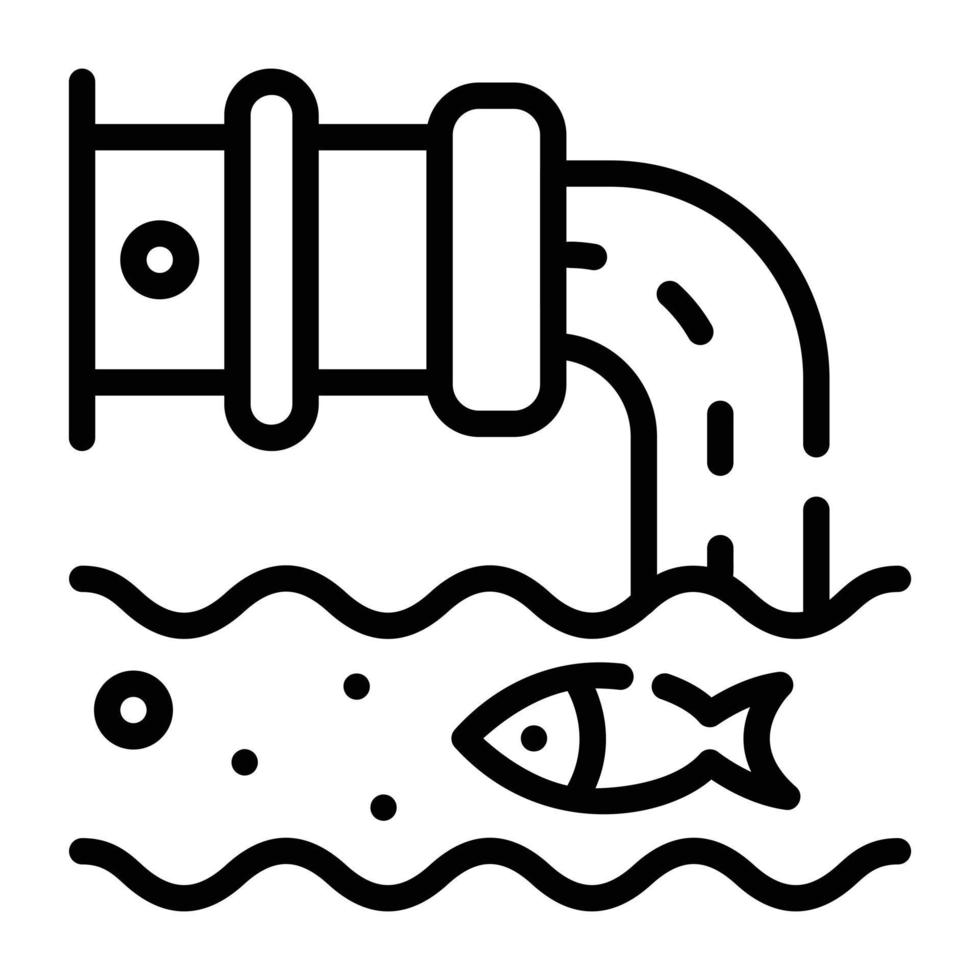 Check this line icon of water disaster vector