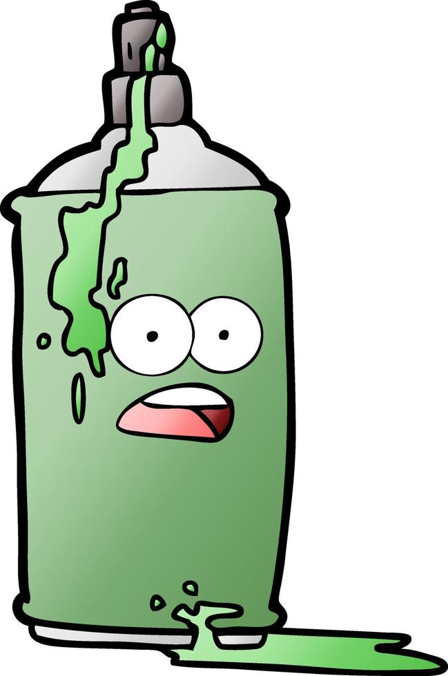 cartoon spray paint can vector