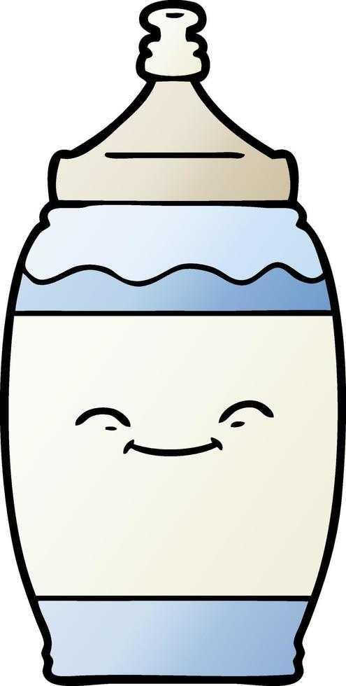 cartoon happy water bottle vector