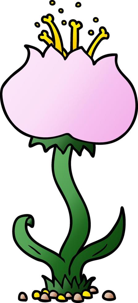 flor exótica de dibujos animados vector