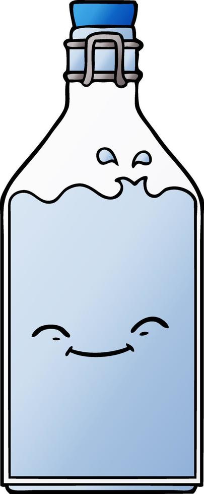 cartoon old water bottle vector