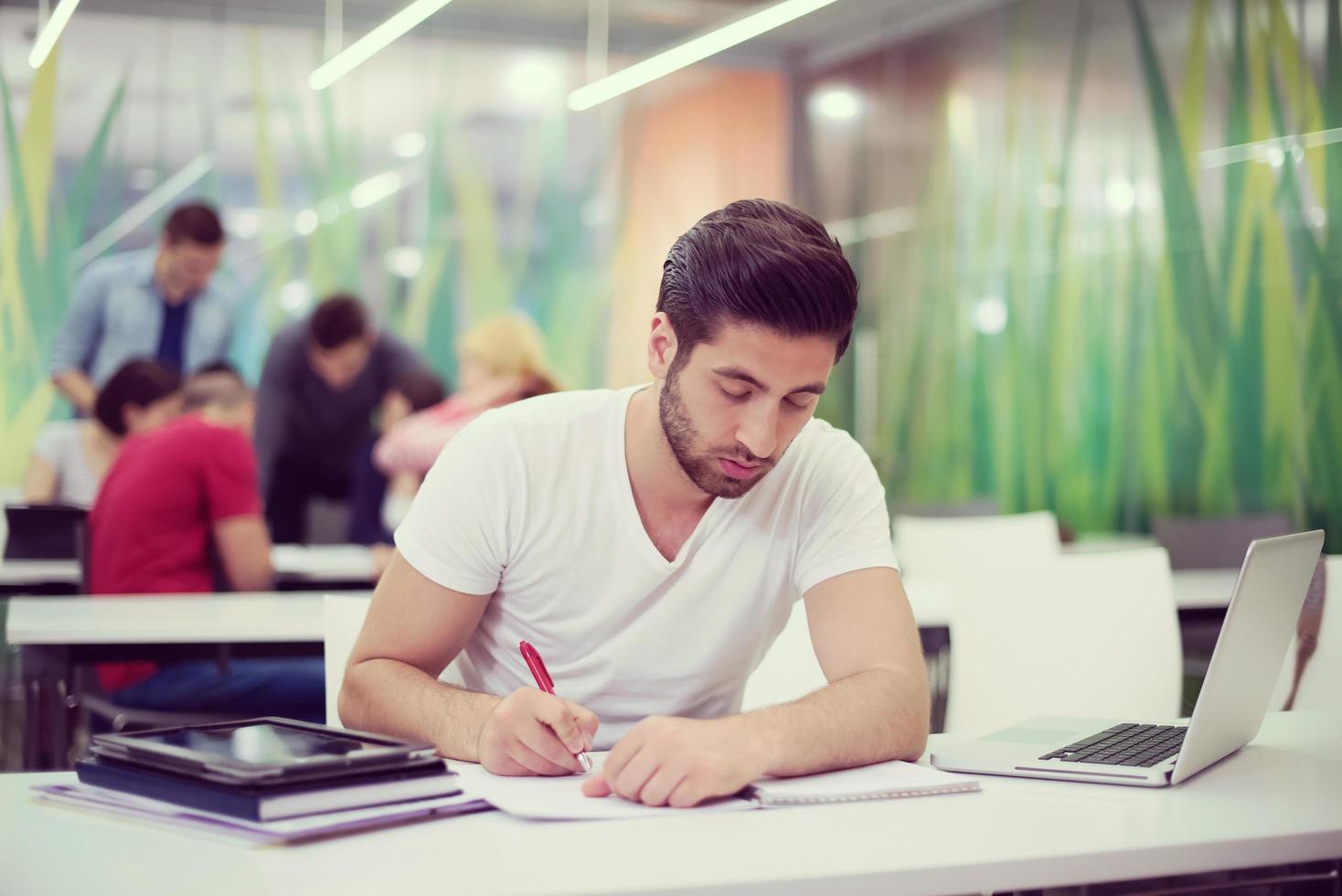 male student in classroom photo