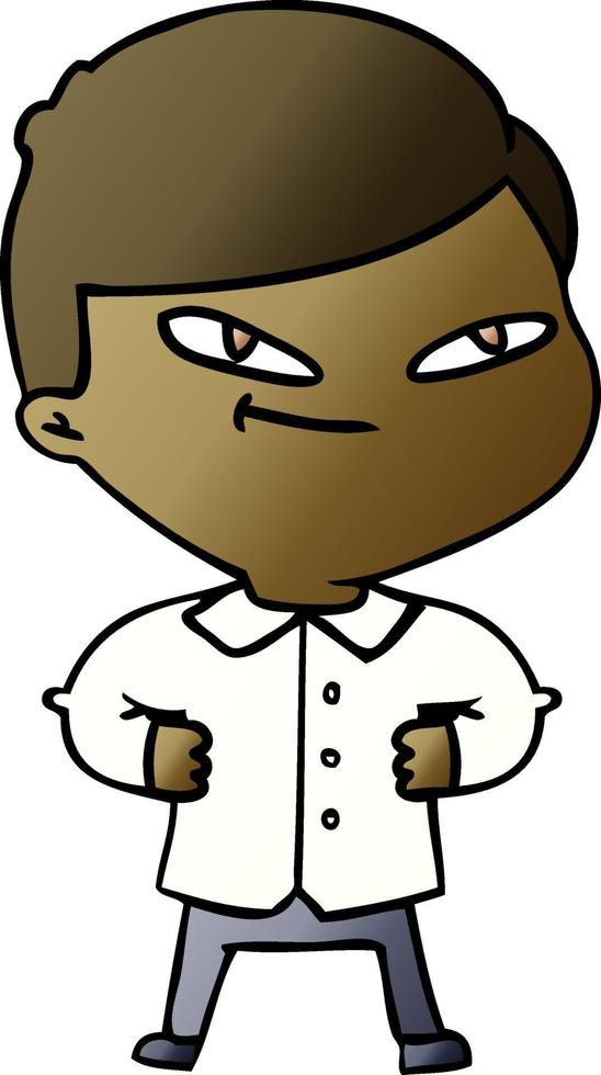 cartoon confident man 12424695 Vector Art at Vecteezy