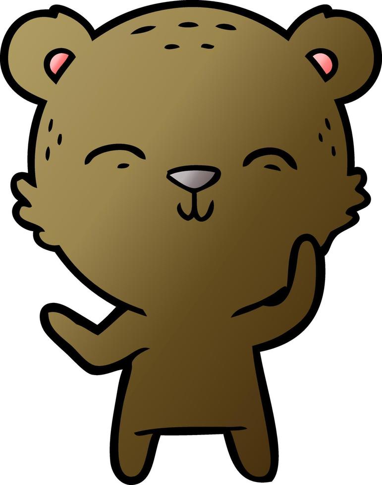 happy cartoon bear vector