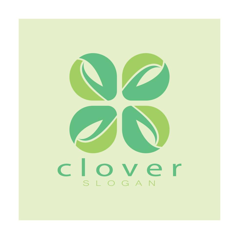 logo design inspiration icon illustration template vector clover or moringa leaves, for natural product design, health, medicine, clover and moringa agriculture, medicinal capsules