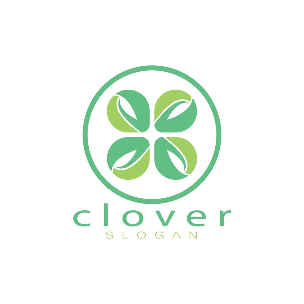 logo design inspiration icon illustration template vector clover or moringa leaves, for natural product design, health, medicine, clover and moringa agriculture, medicinal capsules