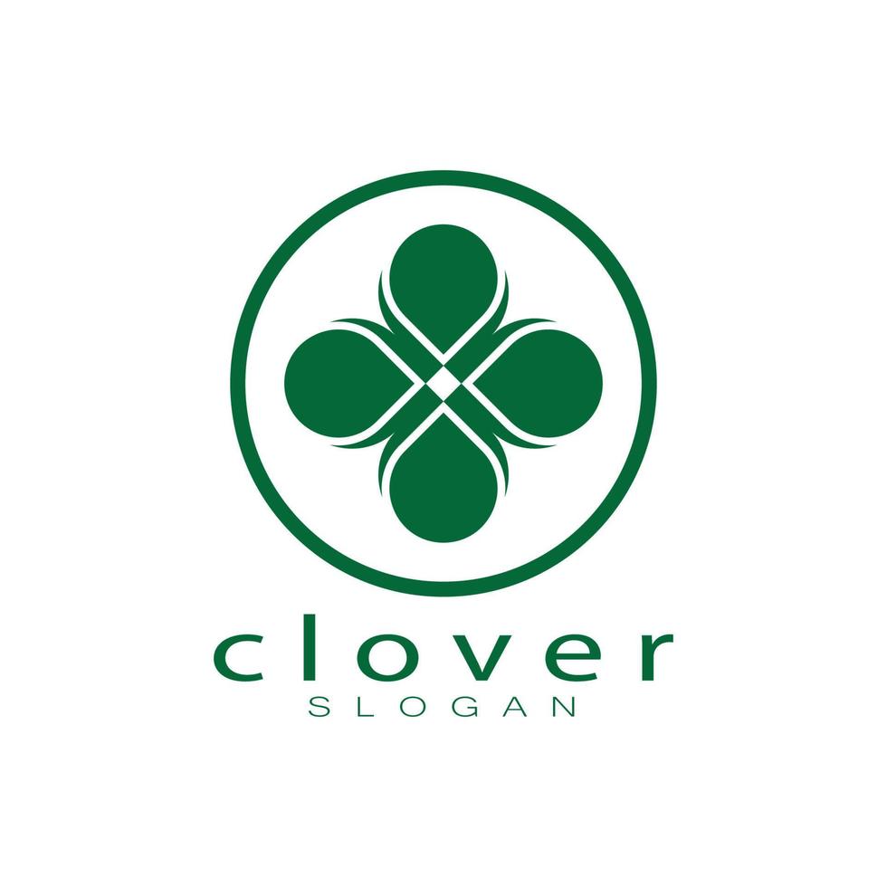 logo design inspiration icon illustration template vector clover or moringa leaves, for natural product design, health, medicine, clover and moringa agriculture, medicinal capsules