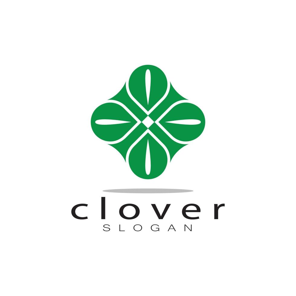 diseño de logotipo inspiración icono ilustración plantilla vector trébol o hojas de moringa, para el diseño de productos naturales, salud, medicina, agricultura de trébol y moringa, cápsulas medicinales