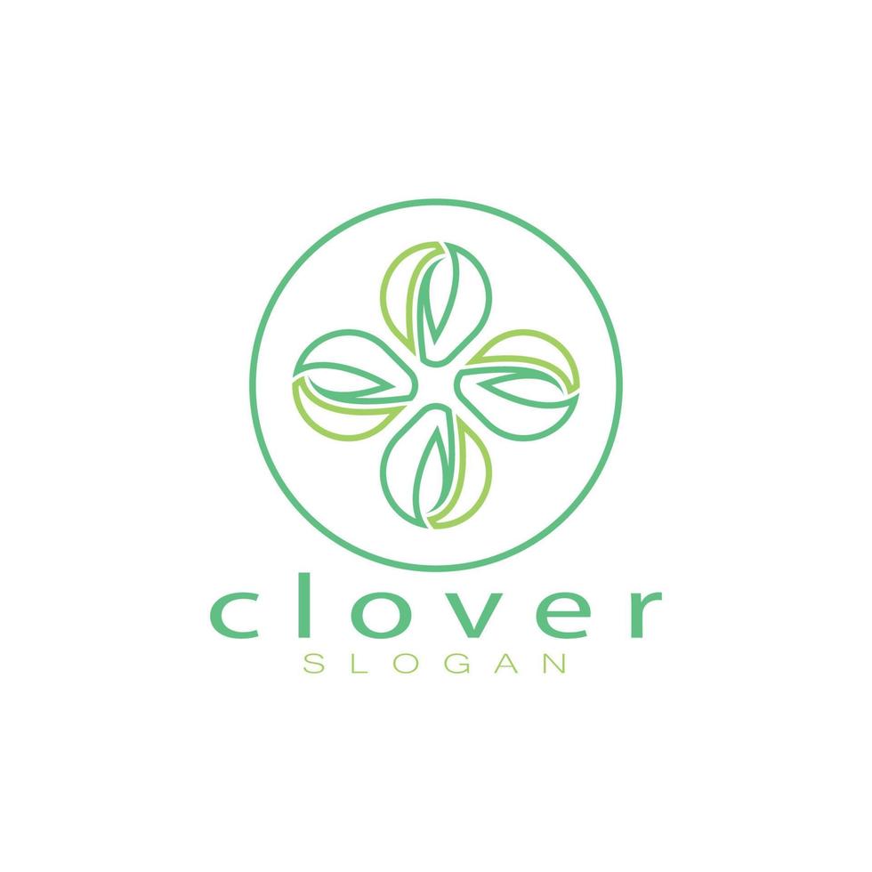 logo design inspiration icon illustration template vector clover or moringa leaves, for natural product design, health, medicine, clover and moringa agriculture, medicinal capsules