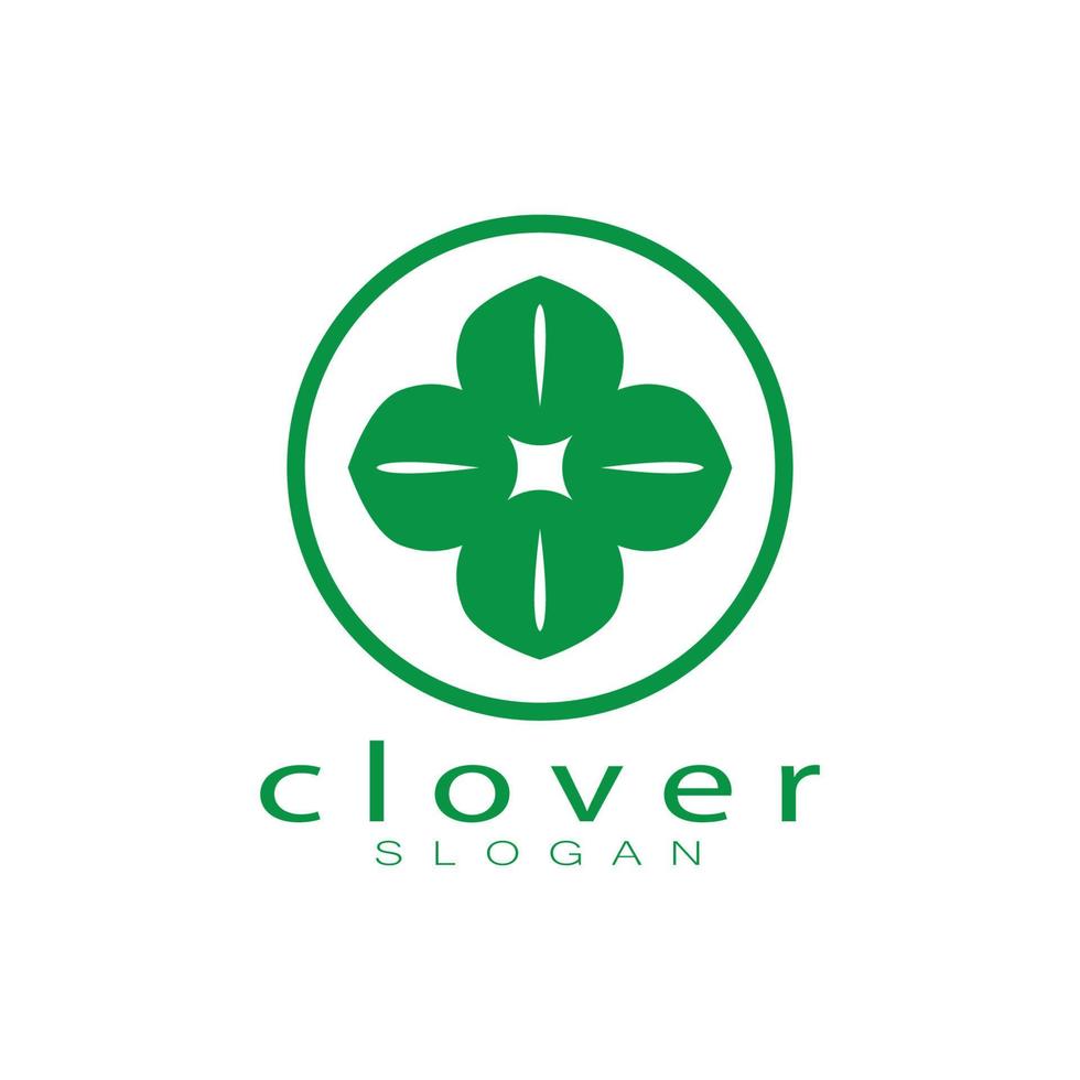 logo design inspiration icon illustration template vector clover or moringa leaves, for natural product design, health, medicine, clover and moringa agriculture, medicinal capsules