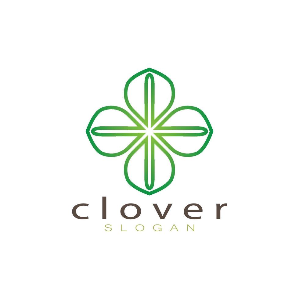 logo design inspiration icon illustration template vector clover or moringa leaves, for natural product design, health, medicine, clover and moringa agriculture, medicinal capsules