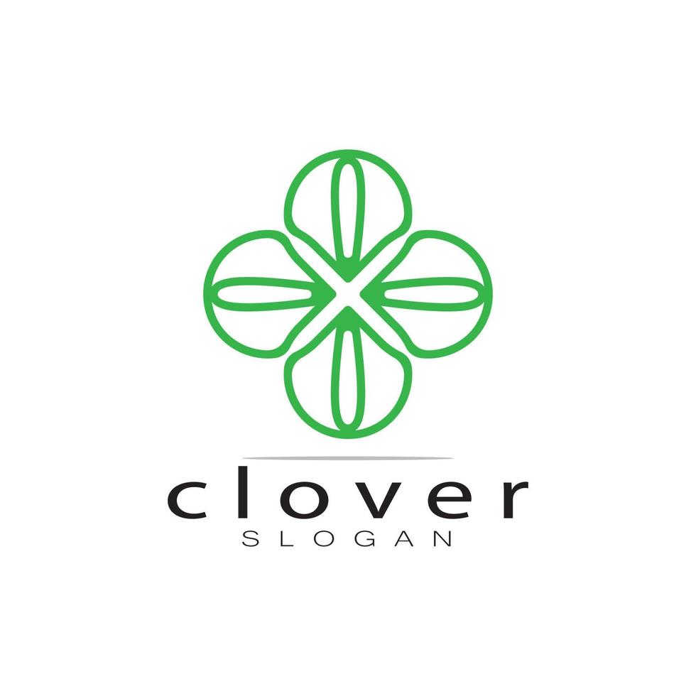 logo design inspiration icon illustration template vector clover or moringa leaves, for natural product design, health, medicine, clover and moringa agriculture, medicinal capsules