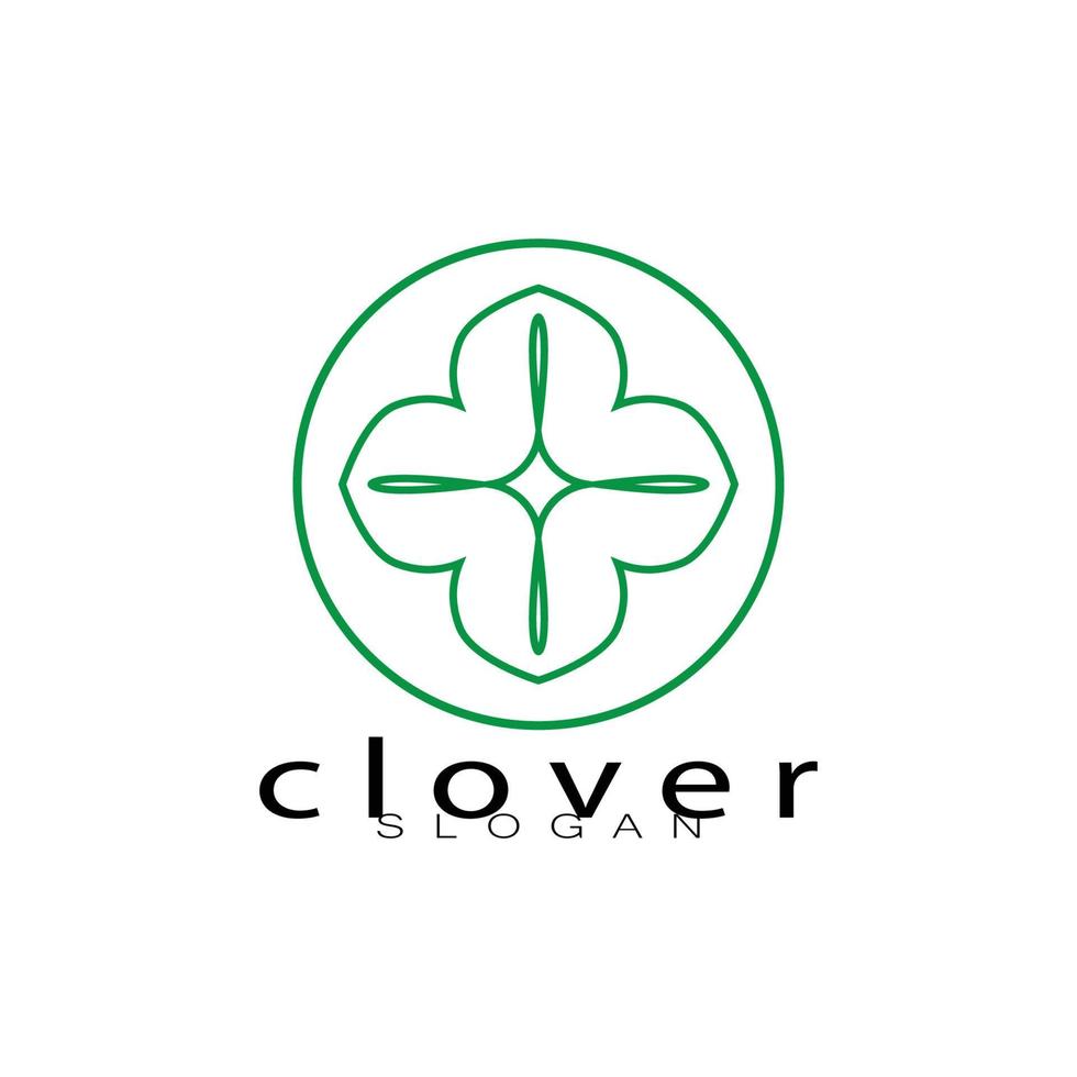 logo design inspiration icon illustration template vector clover or moringa leaves, for natural product design, health, medicine, clover and moringa agriculture, medicinal capsules