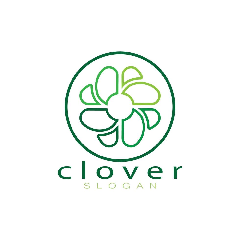 logo design inspiration icon illustration template vector clover or moringa leaves, for natural product design, health, medicine, clover and moringa agriculture, medicinal capsules