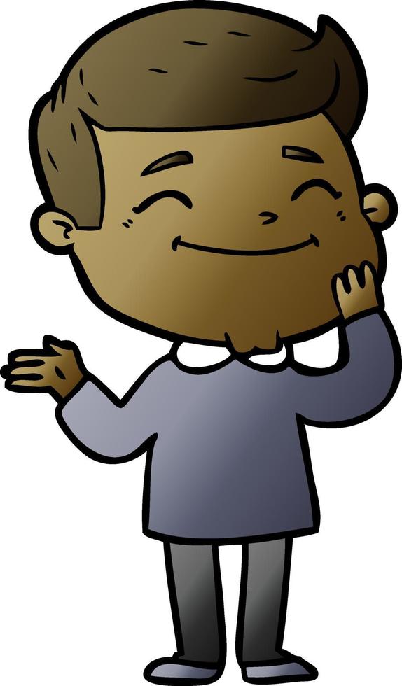 happy cartoon man vector
